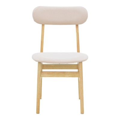 Καρέκλα Gaborn pakoworld σε φυσικό-μπεζ απόχρωση 47x47x81,5εκ | 2 τμχ