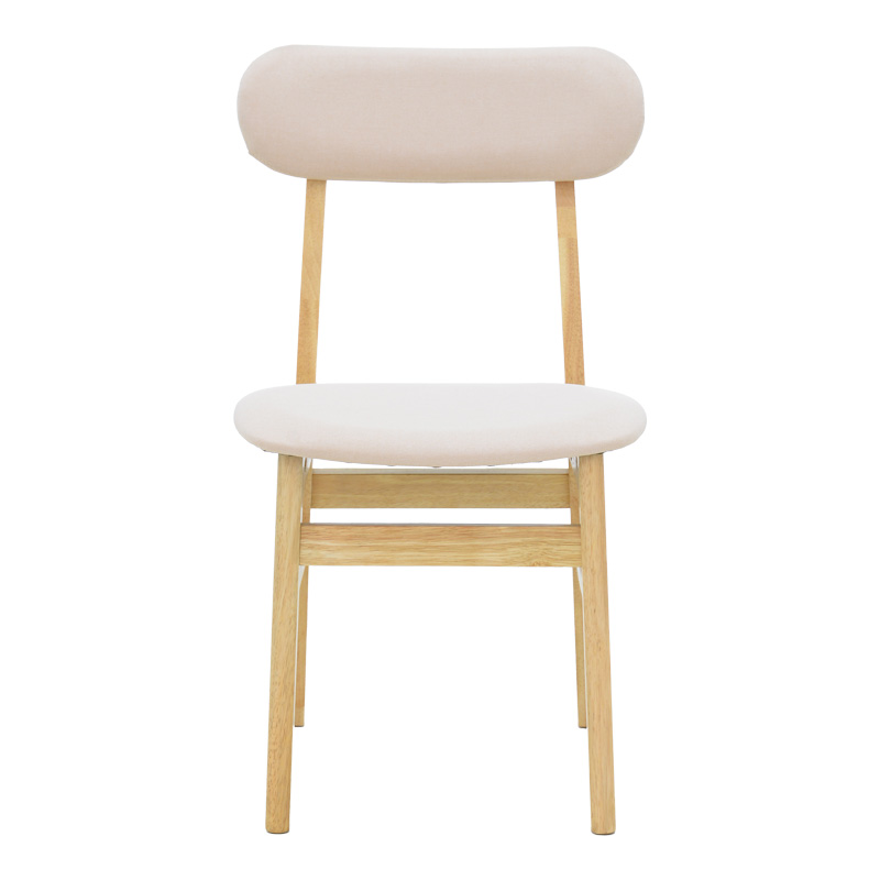 Καρέκλα Gaborn pakoworld σε φυσικό-μπεζ απόχρωση 47x47x81,5εκ | 2 τμχ