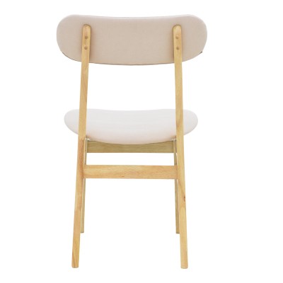 Καρέκλα Gaborn pakoworld σε φυσικό-μπεζ απόχρωση 47x47x81,5εκ | 2 τμχ