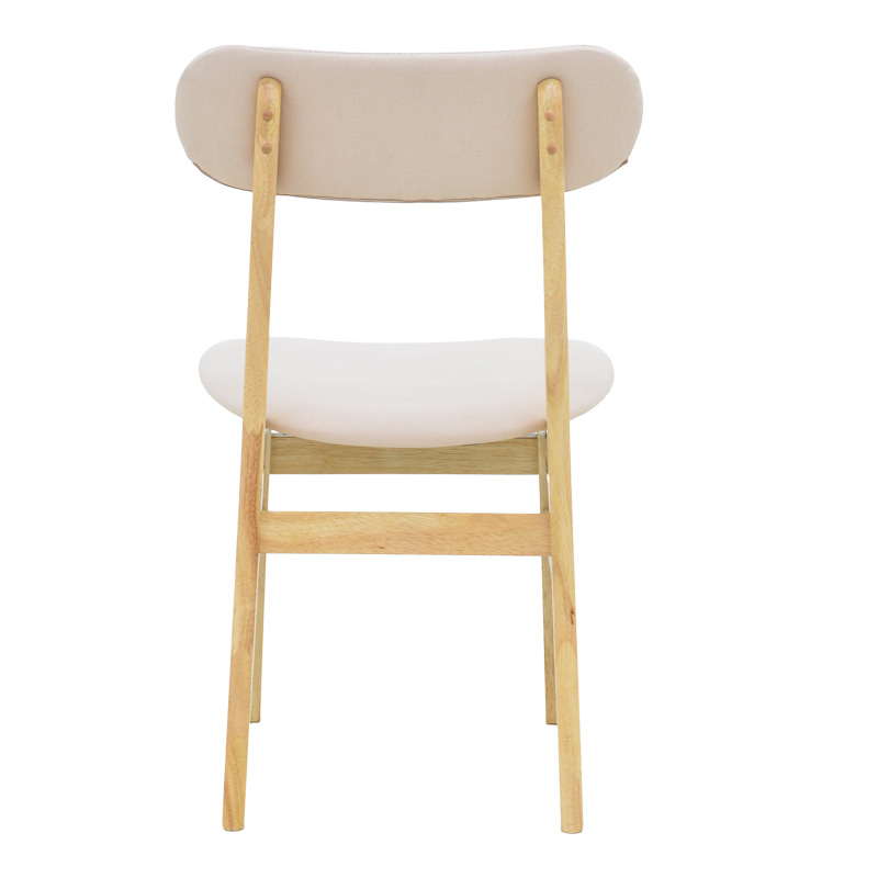 Καρέκλα Gaborn pakoworld σε φυσικό-μπεζ απόχρωση 47x47x81,5εκ | 2 τμχ