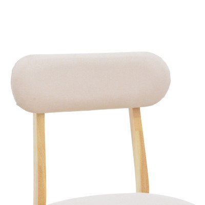 Καρέκλα Gaborn pakoworld σε φυσικό-μπεζ απόχρωση 47x47x81,5εκ | 2 τμχ