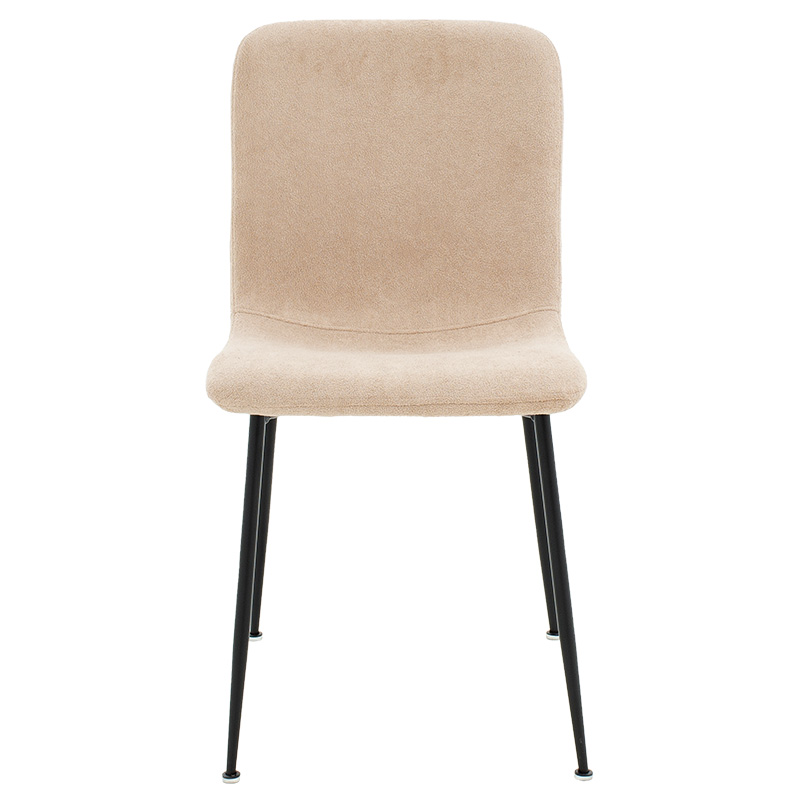 Καρέκλα Gratify pakoworld ύφασμα εκρού-πόδι μαύρο