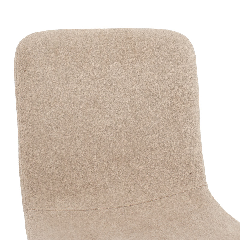 Καρέκλα Gratify pakoworld ύφασμα εκρού-πόδι μαύρο