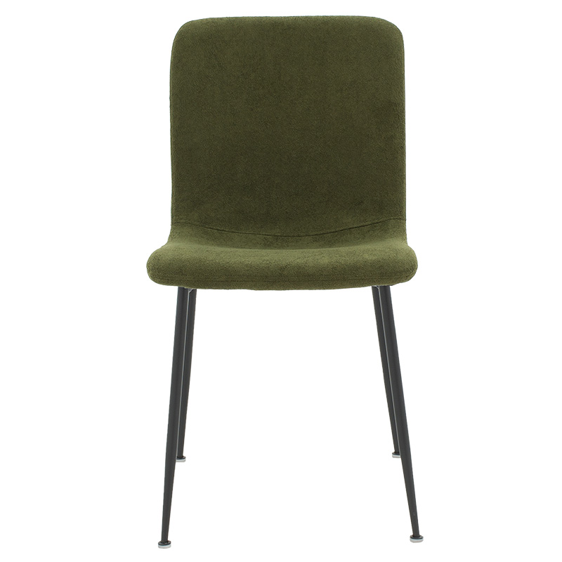 Καρέκλα Gratify pakoworld ύφασμα χακί-πόδι μαύρο