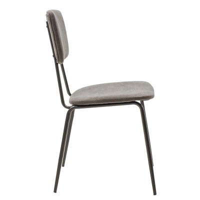 Καρέκλα Tania pakoworld ύφασμα ανθρακί antique-μαύρο πόδι | 4 τμχ