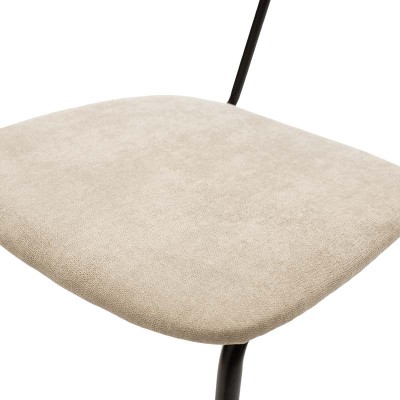 Καρέκλα Tania pakoworld ύφασμα μπεζ antique-μαύρο πόδι | 4 τμχ