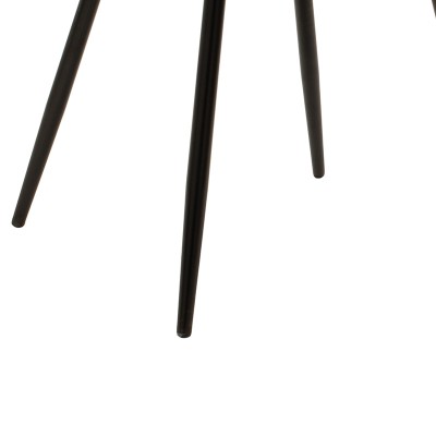 Καρέκλα Giselle pakoworld βελούδο σκούρο πράσινο-μαύρο πόδι | 4 τμχ