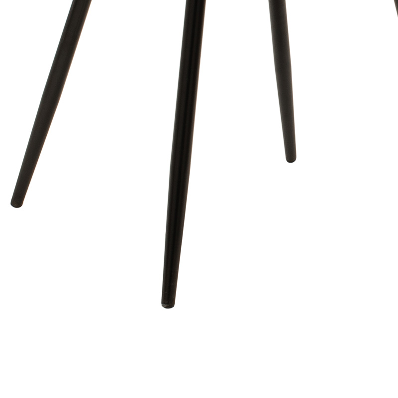 Καρέκλα Giselle pakoworld βελούδο σκούρο πράσινο-μαύρο πόδι | 4 τμχ