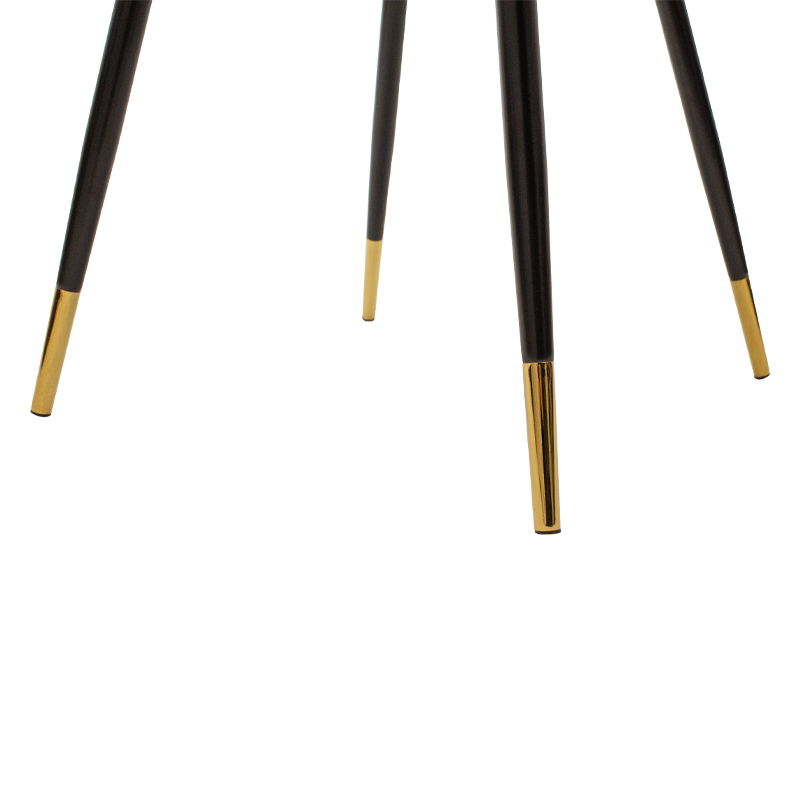 Καρέκλα Giselle pakoworld βελούδο μαύρο-πόδι μαύρο χρυσό | 4 τμχ