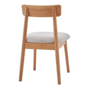 Καρέκλα Tullo pakoworld rubberwood σε φυσική απόχρωση 46x45x78εκ | 4 τμχ