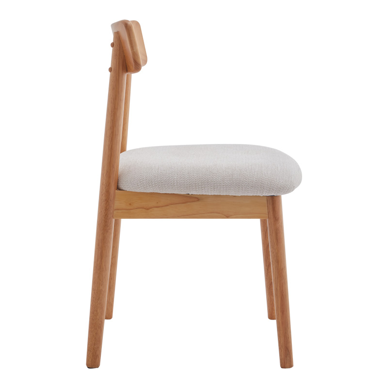 Καρέκλα Tullo pakoworld rubberwood σε φυσική απόχρωση 46x45x78εκ | 4 τμχ