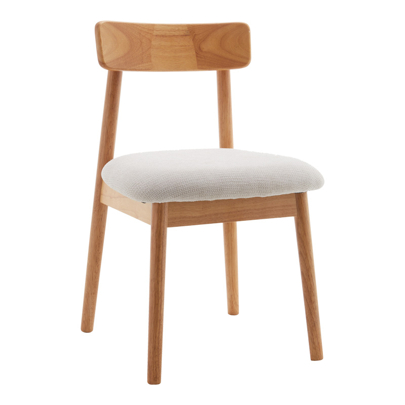 Καρέκλα Tullo pakoworld rubberwood σε φυσική απόχρωση 46x45x78εκ | 4 τμχ