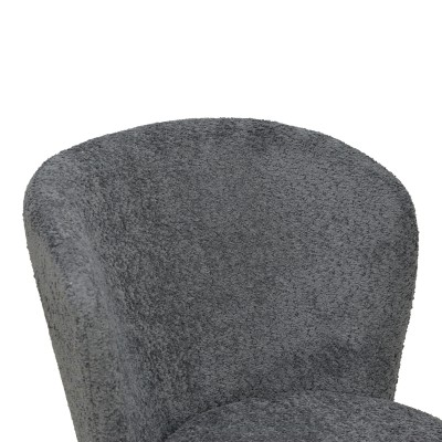 Καρέκλα Houlian pakoworld ανθρακί ύφασμα-πόδι μαύρο μέταλλο 44x66x89εκ | 2 τμχ