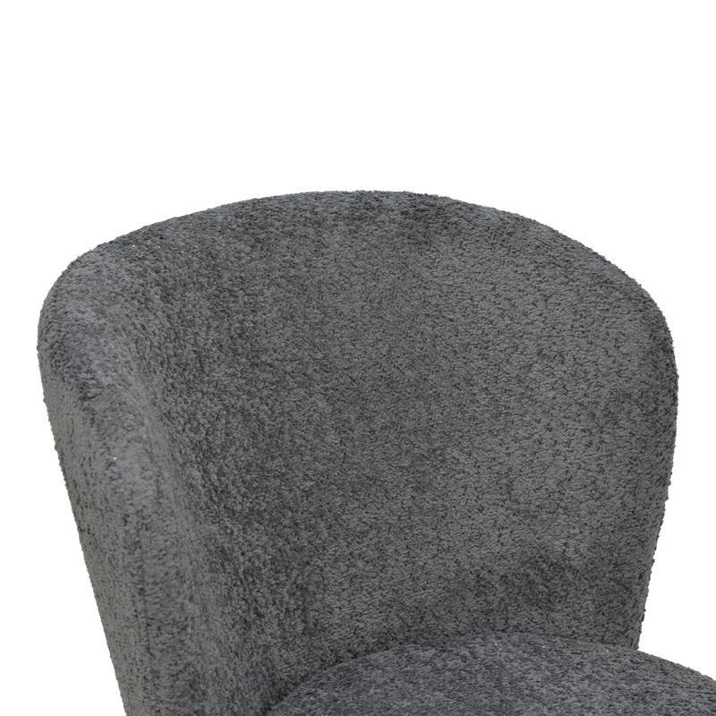 Καρέκλα Houlian pakoworld ανθρακί ύφασμα-πόδι μαύρο μέταλλο 44x66x89εκ | 2 τμχ