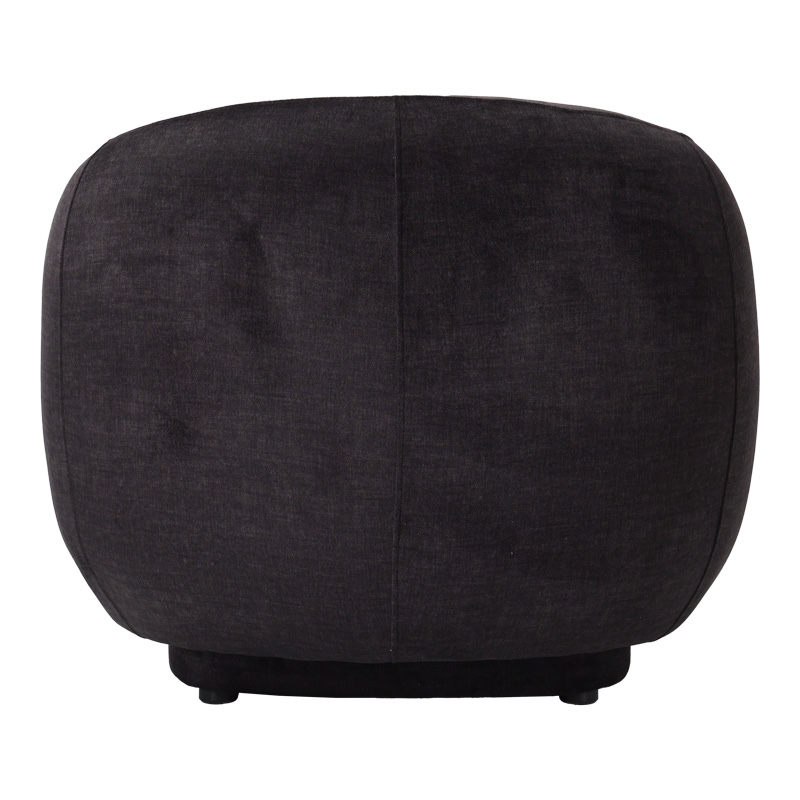 Πολυθρόνα Freya pakoworld ύφασμα σε ανθρακί απόχρωση 93x87x76εκ