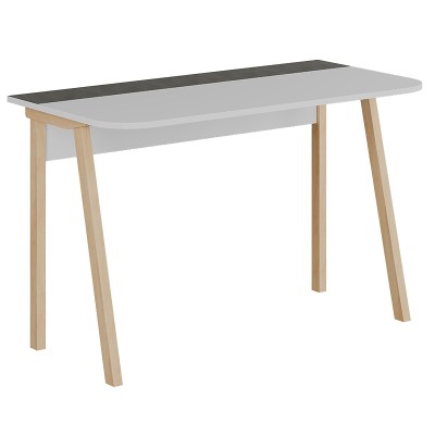 Γραφείο εργασίας Malia pakoworld λευκό-φυσικό-ανθρακί antique 120x60.5x75εκ