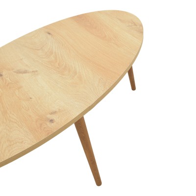 Τραπέζι σαλονιού Barton pakoworld sonoma-καφέ 90x45x40εκ