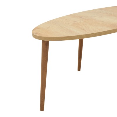 Τραπέζι σαλονιού Barton pakoworld sonoma-καφέ 90x45x40εκ