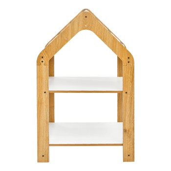 Ραφιέρα τ. Montessori Zoilen pakoworld φυσικό-λευκό-μπλε mdf 50x30x80εκ