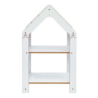 Ραφιέρα τ. Montessori Zoilen pakoworld λευκό-ροζ mdf 50x30x80εκ