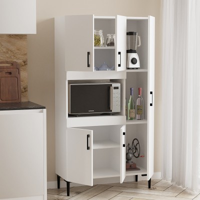 Ντουλάπια κουζίνας Defne pakoworld σε λευκή απόχρωση 89x37.5x160εκ