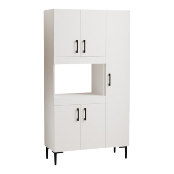 Ντουλάπια κουζίνας Defne pakoworld σε λευκή απόχρωση 89x37.5x160εκ