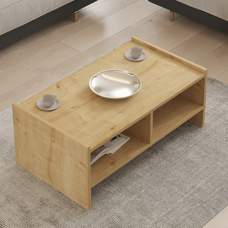 Τραπέζι σαλονιού Tiena pakoworld σε oak απόχρωση 90x50x35εκ