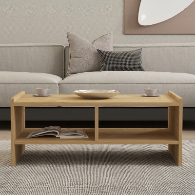 Τραπέζι σαλονιού Tiena pakoworld σε oak απόχρωση 90x50x35εκ