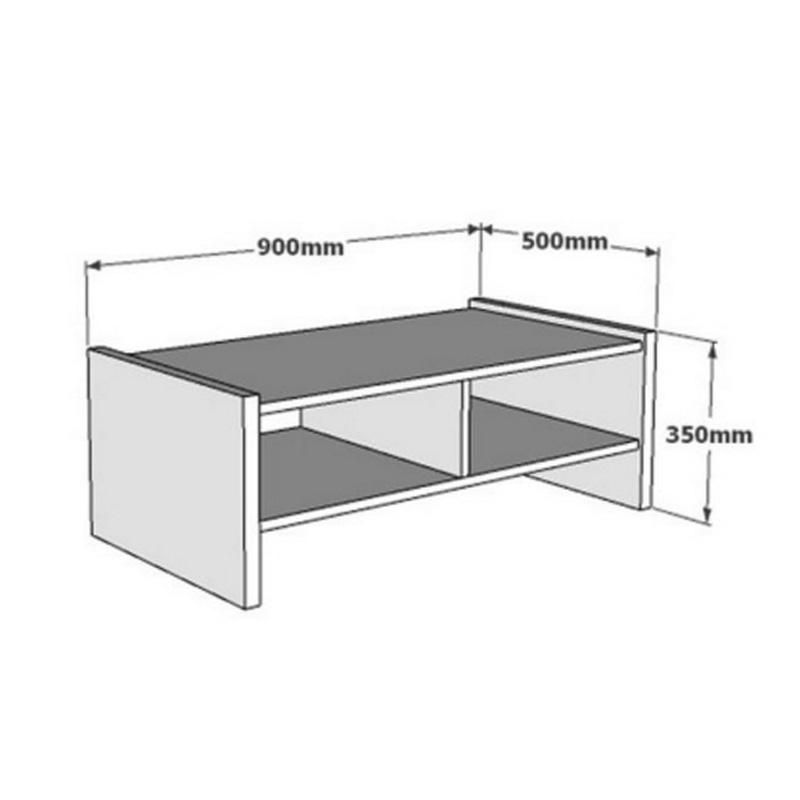 Τραπέζι σαλονιού Tiena pakoworld σε oak απόχρωση 90x50x35εκ