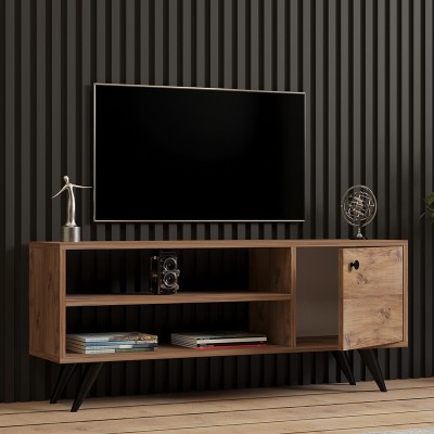 Έπιπλο τηλεόρασης Wison pakoworld σε sonoma απόχρωση 120x29x50εκ