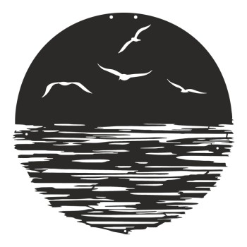 Διακοσμητικό τοίχου Seline pakooworld μαύρο μεταλλικό Φ40x0,15εκ