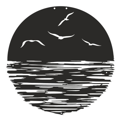 Διακοσμητικό τοίχου Seline pakooworld μαύρο μεταλλικό Φ40x0,15εκ