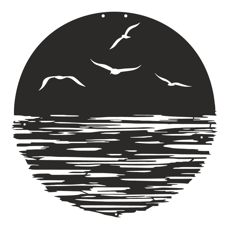 Διακοσμητικό τοίχου Seline pakooworld μαύρο μεταλλικό Φ40x0,15εκ