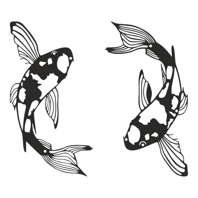 Διακοσμητικό τοίχου Konda pakooworld σετ 2τεμ μαύρο μεταλλικό 17x0,15x32εκ