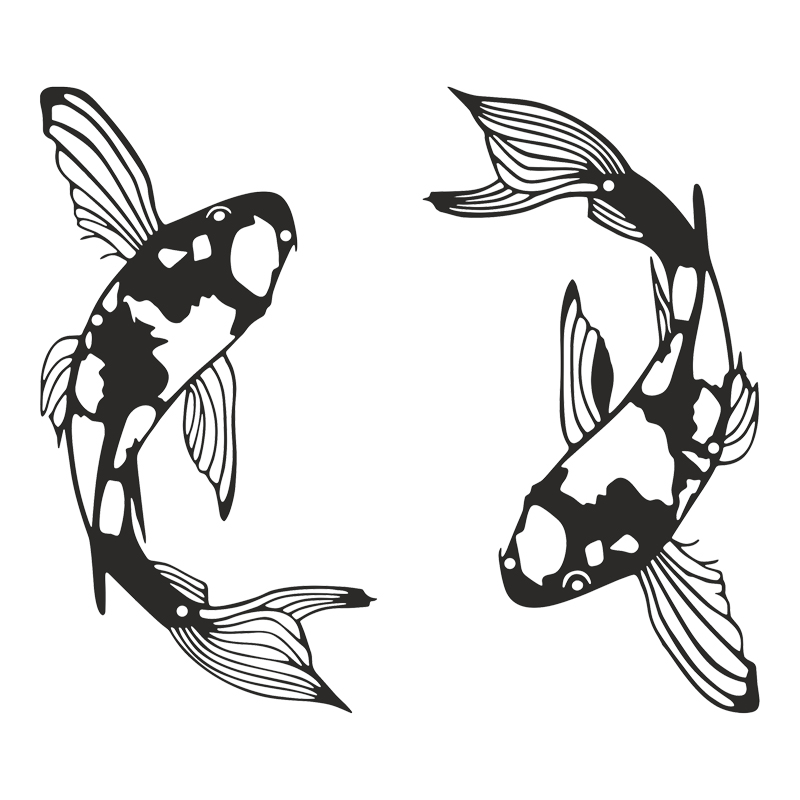 Διακοσμητικό τοίχου Konda pakooworld σετ 2τεμ μαύρο μεταλλικό 17x0,15x32εκ