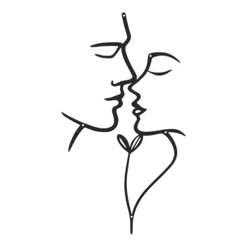 Διακοσμητικό τοίχου Lovia pakooworld μαύρο μεταλλικό 28x0,15x50εκ