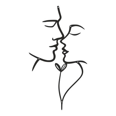 Διακοσμητικό τοίχου Lovia pakooworld μαύρο μεταλλικό 28x0,15x50εκ