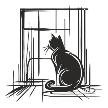 Διακοσμητικό τοίχου Caten pakooworld μαύρο μεταλλικό 50x0,15x50εκ