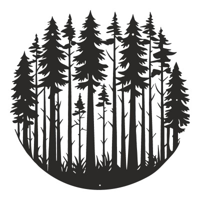 Διακοσμητικό τοίχου Foren pakooworld μαύρο μεταλλικό Φ50x0,15εκ