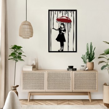 Διακοσμητικό τοίχου Raino pakooworld μαύρο μεταλλικό 35x0,15x50εκ