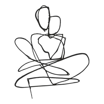 Διακοσμητικό τοίχου Emensa pakooworld μαύρο μεταλλικό 40x0,15x50εκ