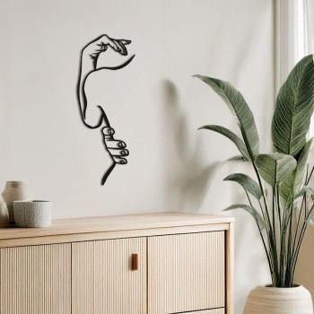 Διακοσμητικό τοίχου Femalo pakooworld μαύρο μεταλλικό 20x0,15x50εκ