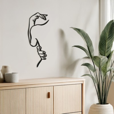 Διακοσμητικό τοίχου Femalo pakooworld μαύρο μεταλλικό 20x0,15x50εκ