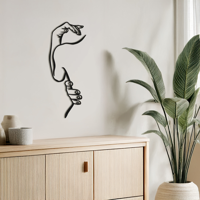 Διακοσμητικό τοίχου Femalo pakooworld μαύρο μεταλλικό 20x0,15x50εκ