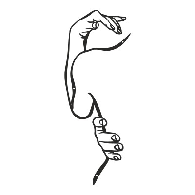 Διακοσμητικό τοίχου Femalo pakooworld μαύρο μεταλλικό 20x0,15x50εκ