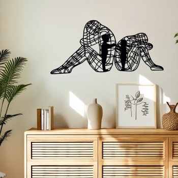 Διακοσμητικό τοίχου Innero pakooworld μαύρο μεταλλικό 50x0,15x25εκ