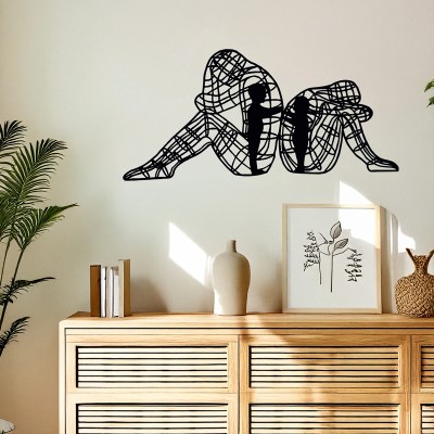 Διακοσμητικό τοίχου Innero pakooworld μαύρο μεταλλικό 50x0,15x25εκ