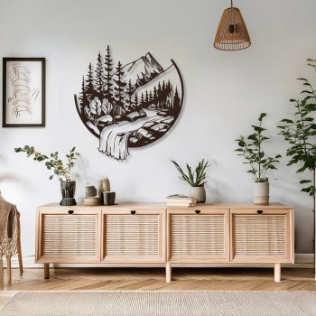 Διακοσμητικό τοίχου Mordio pakooworld μαύρο μεταλλικό Φ60x0,15εκ