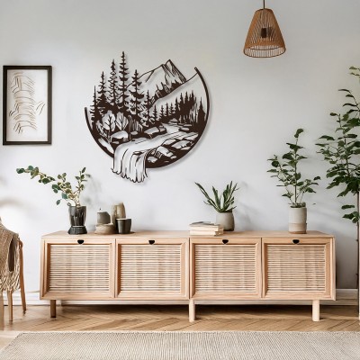 Διακοσμητικό τοίχου Mordio pakooworld μαύρο μεταλλικό Φ60x0,15εκ