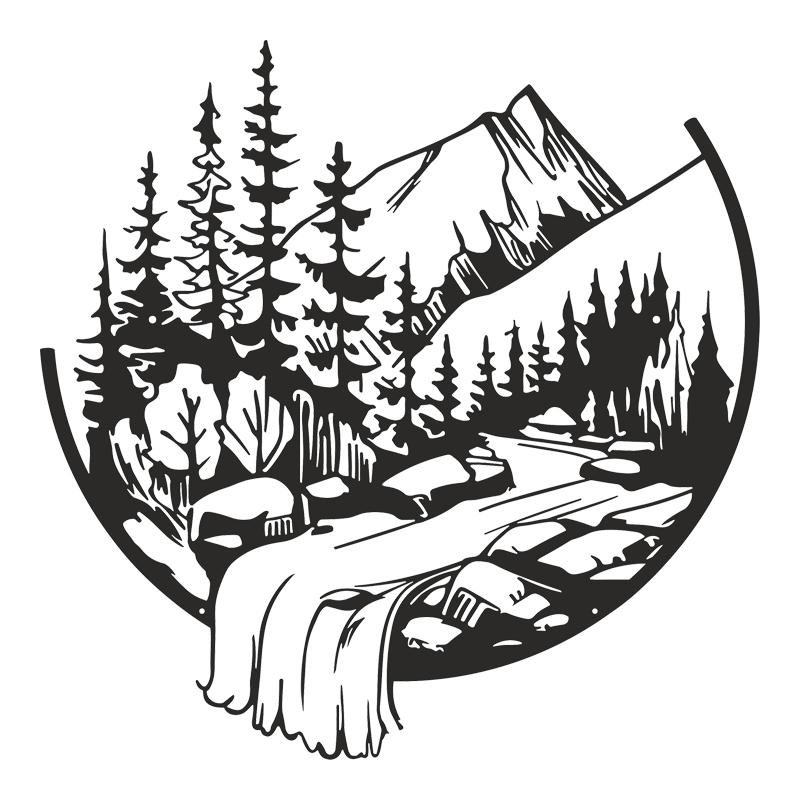 Διακοσμητικό τοίχου Mordio pakooworld μαύρο μεταλλικό Φ60x0,15εκ